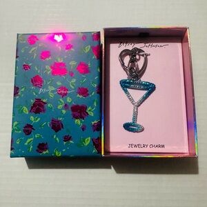 Betsey Johnson Martini bag Charm Keychain Bnib